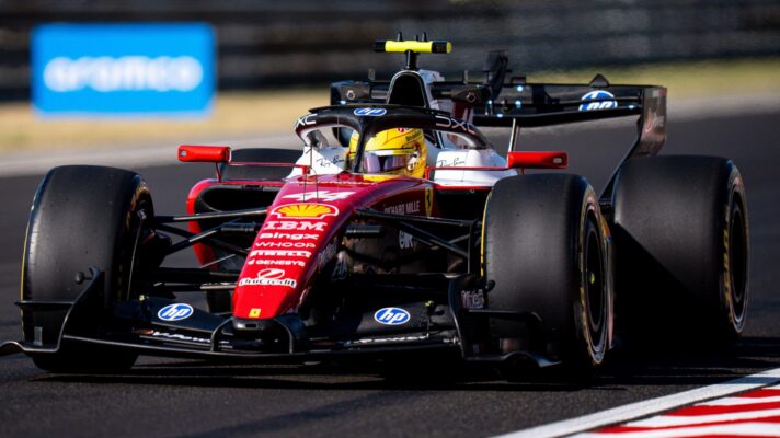 Lewis Hamilton driving the Ferrari SF-26 at the 2026 Hungarian Grand Prix