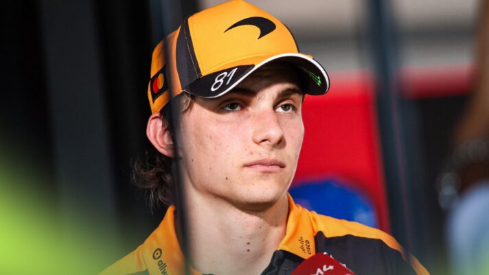 Oscar Piastri cuts a frustrated figure in the Hungarian GP media pen.