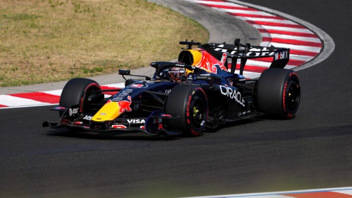 Max Verstappen drives the RB22