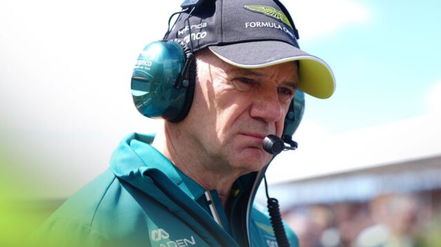 Aston Martin team principal and design guru Adrian Newey on the grid at the 2026 British Grand Prix
