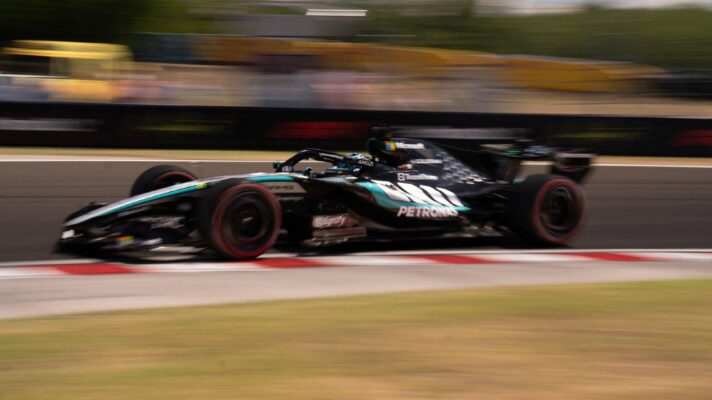 Mercedes' Kimi Antonelli on track at the 2026 Hungarian Grand Prix.