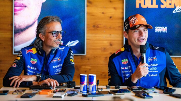 laurent mekies and max verstappen