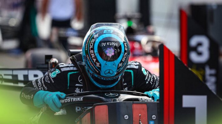 Mercedes' George Russell at the 2026 Dutch Grand Prix.