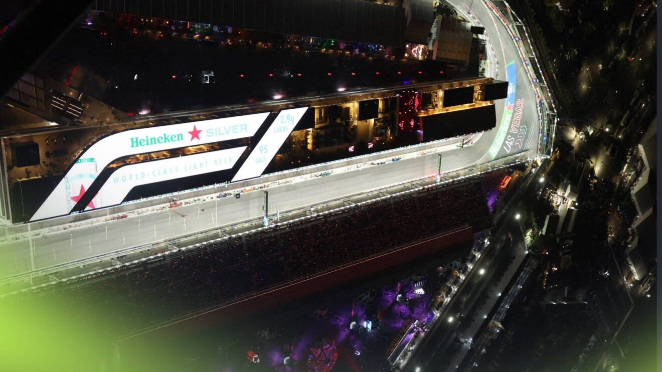 An aerial shot of the 2026 Las Vegas Grand Prix.