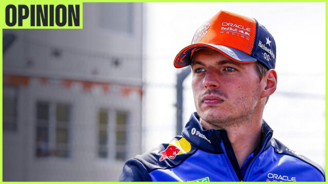 Max Verstappen looks into the distance ahead of the Dutch GP.