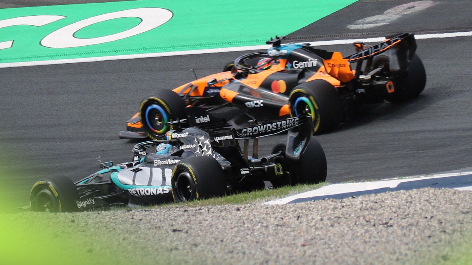 George Russell makes Mercedes deployment claim after Piastri overtake