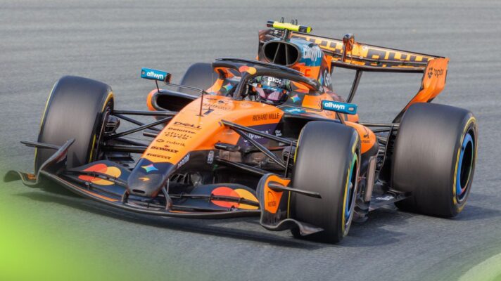 Lando Norris driving the McLaren MCL40 at the 2026 Dutch Grand Prix