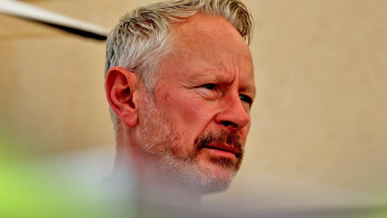 Jonathan Wheatley in conversation in the paddock