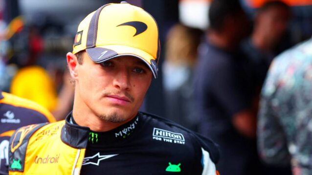 McLaren's Lando Norris at the 2026 Belgian Grand Prix.