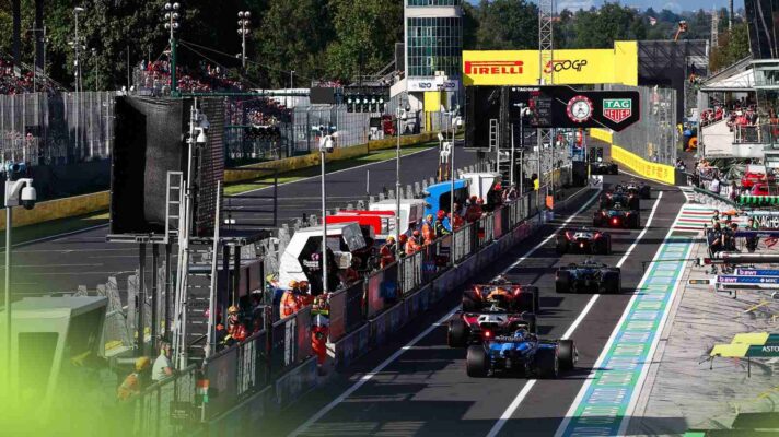 F1 live action from FP1 at Monza.