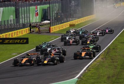 The race start of the 2025 Italian Grand Prix.