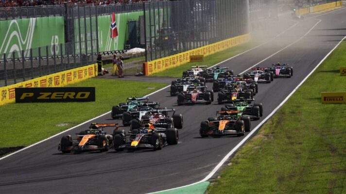 The race start of the 2025 Italian Grand Prix.