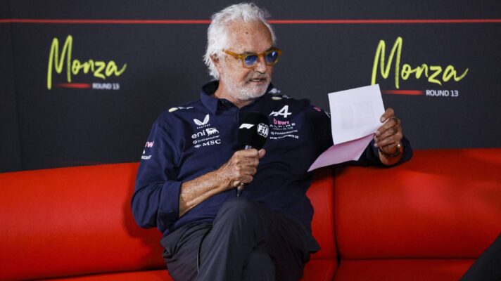 Alpine's Flavio Briatore at the 2026 Italian Grand Prix.