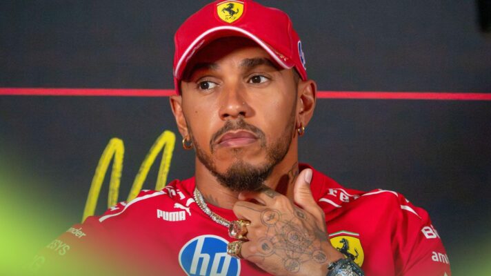 Ferrari driver Lewis Hamilton pictured at the 2026 Italian Grand Prix