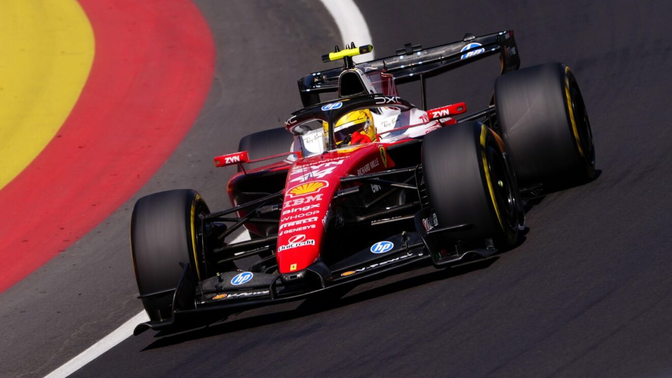 Lewis Hamilton driving the Ferrari SF-26 at the 2026 Spanish Grand Prix