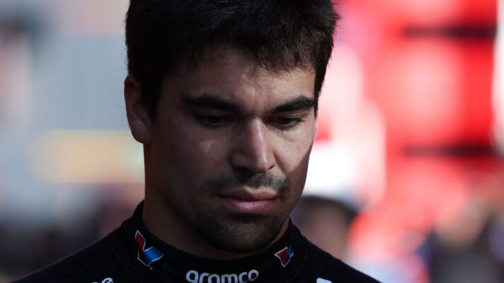 Lance Stroll looking down