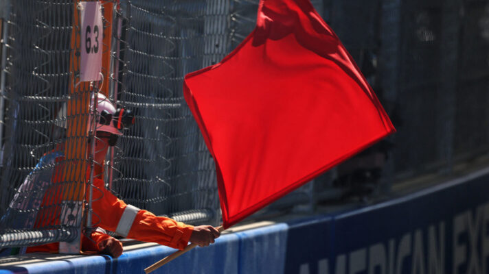 A red flag is waved at the Madring