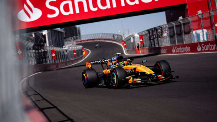 Lando Norris exits La Monumental at the Madring