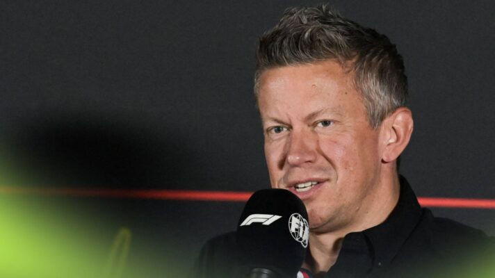 Cadillac's Marcin Budkowski at the 2026 Spanish Grand Prix.