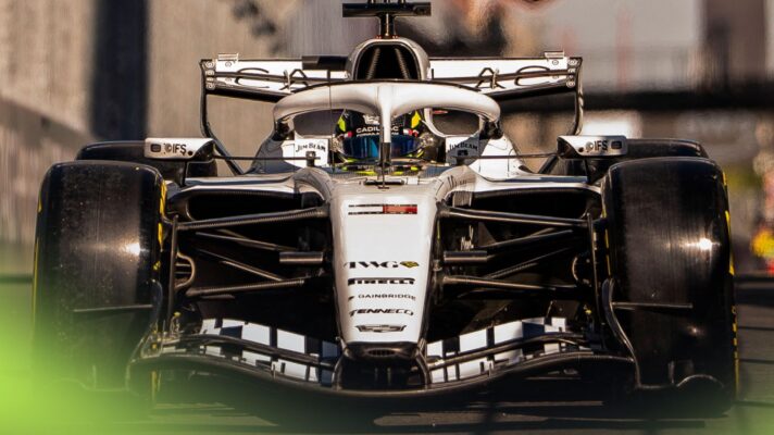 Sergio Perez at the wheel for Cadillac at the 2026 Spanish Grand Prix