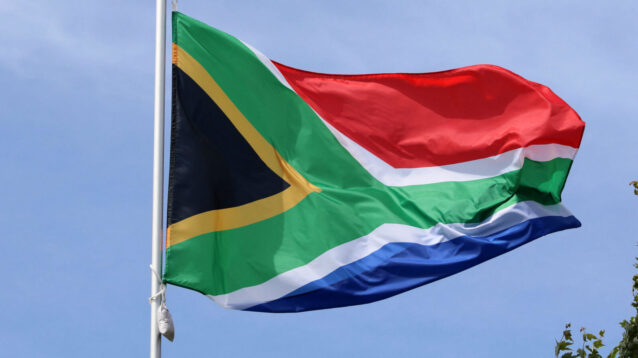 The South African flag