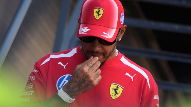 Ferrari driver Lewis Hamilton pictured at the 2026 Azerbaijan Grand Prix