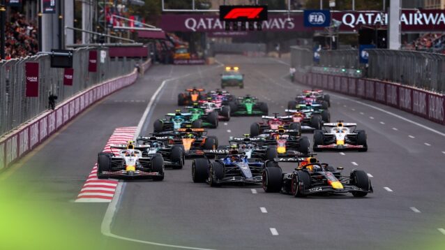 The start of the 2025 Azerbaijan Grand Prix.