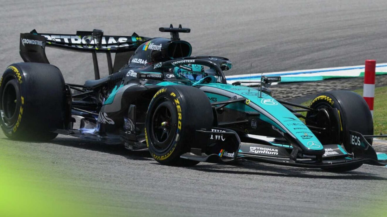 George Russell drives at the Bahrain Grand Prix in Malaysia.