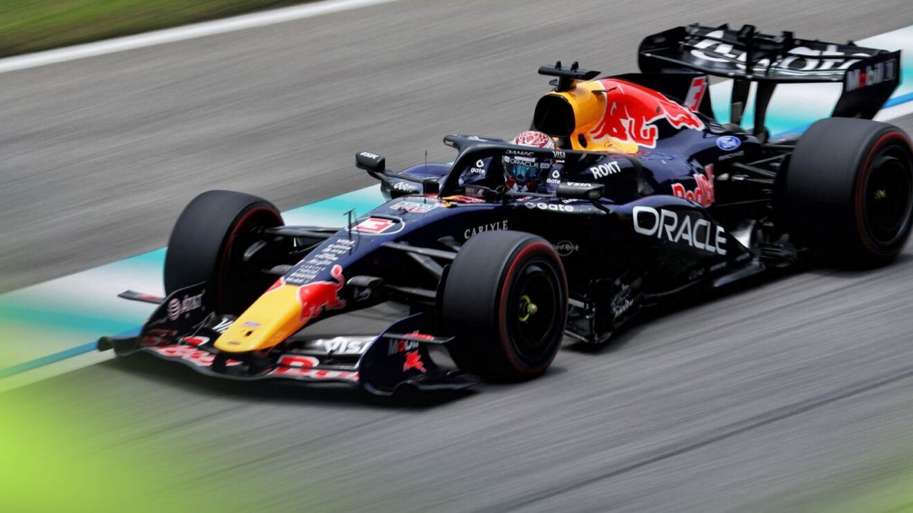 Max Verstappen drives at the Bahrain Grand Prix in Malaysia.