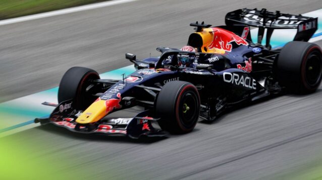 Max Verstappen drives at the Bahrain Grand Prix in Malaysia.