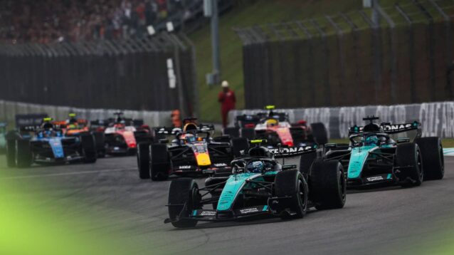 The F1 field at the start in Sepang