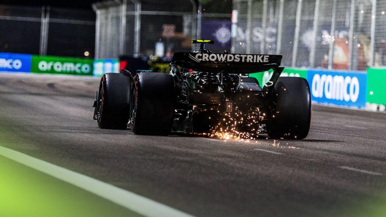 Merecedes send sparks flying in Singapore