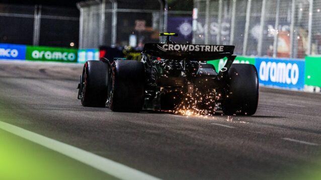 Merecedes send sparks flying in Singapore