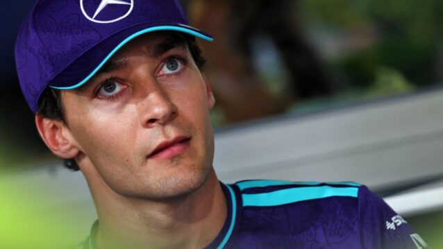 George Russell in the Singapore GP at Marina Bay.