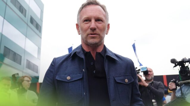 Christian Horner in the F1 paddock.