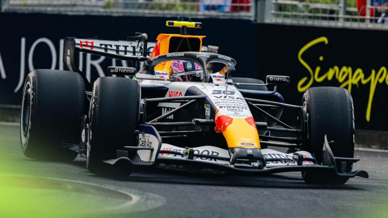Liam Lawson in action for Racing Bulls at the 2026 Singapore Grand Prix