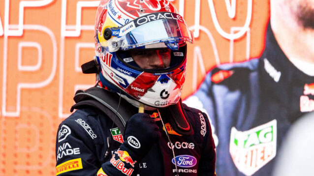 Max Verstappen fist pump in celebration