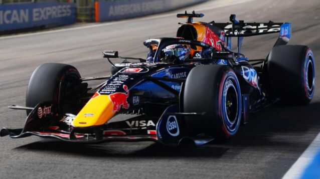 Max Verstappen heads the F1 Singapore grid at Marina Bay.