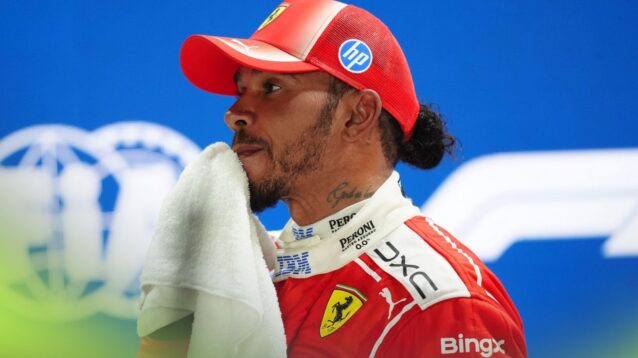 Ferrari driver Lewis Hamilton pictured at the 2026 Singapore Grand Prix