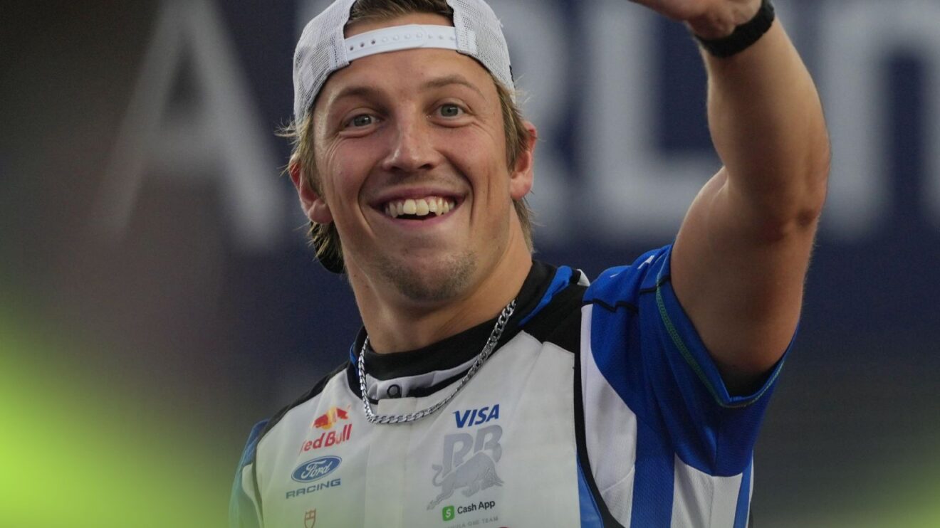 Racing Bulls driver Liam Lawson pictured at the 2026 Singapore Grand Prix