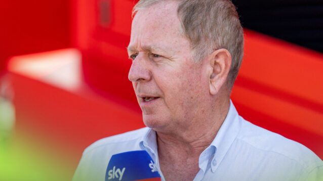 Brundle in the F1 paddock