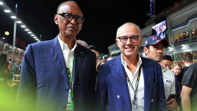 F1 President and CEO Stefano Domenicali with Rwanda President Paul Kagame