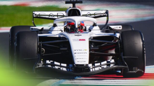 Colton Herta in action for Cadillac during FP1 at the 2026 Italian Grand Prix