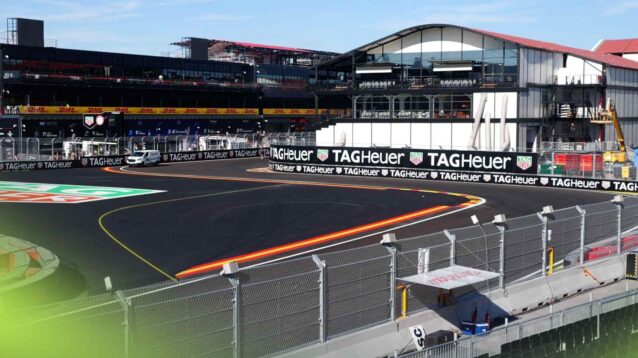The opening chicane at the Madring, home of the Spanish Grand Prix.