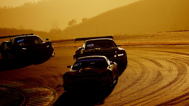 The Team Verstappen Mercedes on track during the GT World Challenge finale at Portimao.