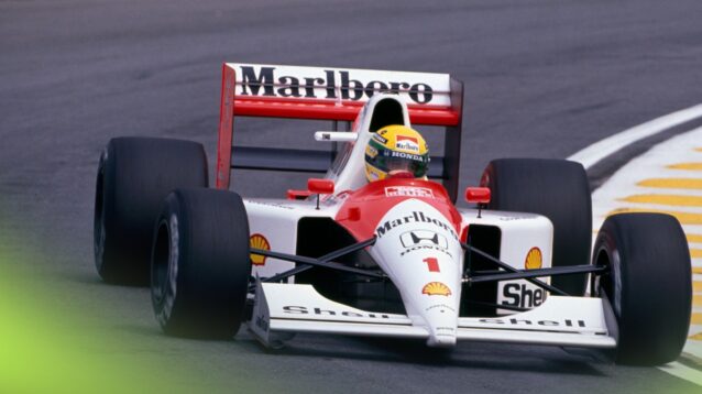 Senna drives the MP4-6