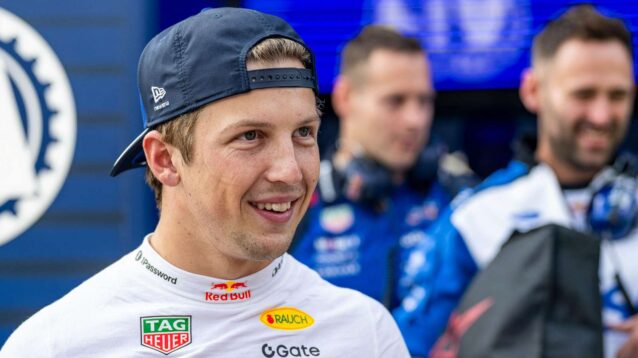 Liam Lawson while racing for Red Bull at the Dutch Grand Prix.