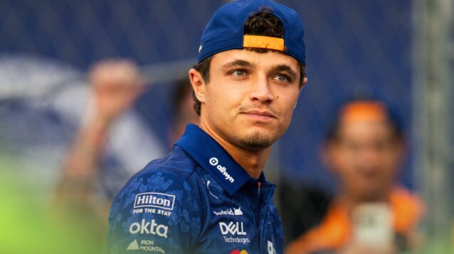 Norris will soon learn if his team has secured an F2 grid slot