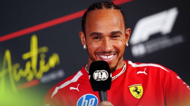 Ferrari's Lewis Hamilton at the 2026 United States Grand Prix.