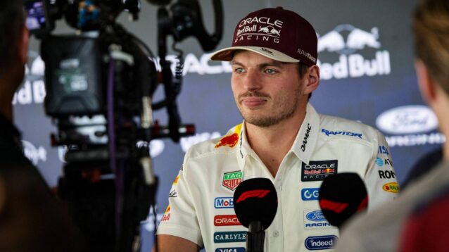 Red Bull's Max Verstappen at the 2026 United States Grand Prix.